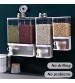1L Wall-mounted Cereal Dispenser Dry Food Organizers for Storage of Grains Rice Saving Space for Kitchen